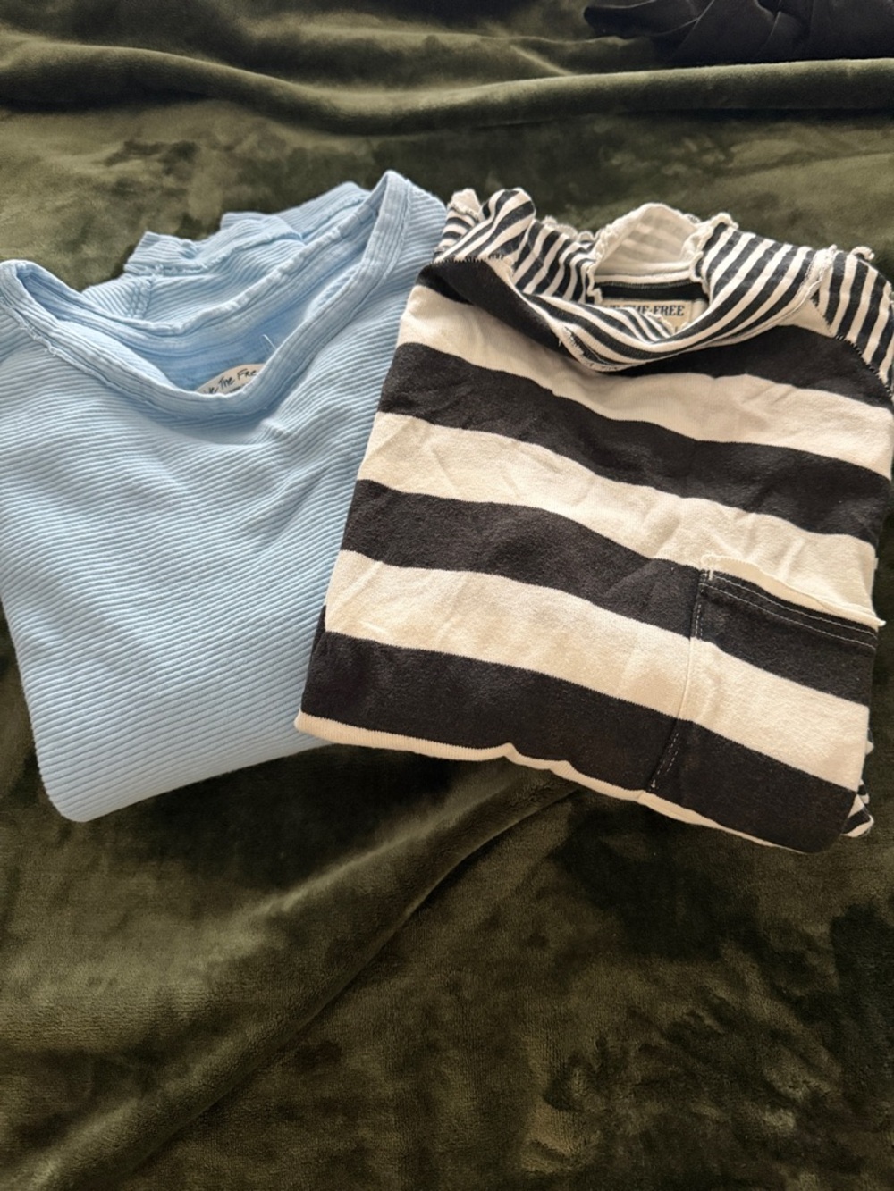 FP Movement by Free People Light Blue Ribbed Scoop Neck Sweater